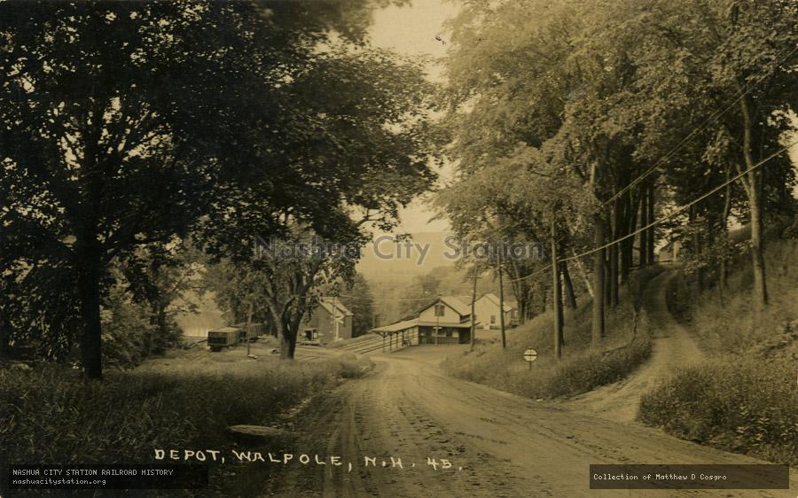Postcard: Depot, Walpole, New Hampshire